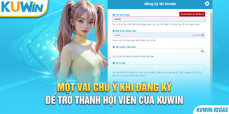 Một vài chú ý khi đăng ký để trở thành hội viên của Kuwin