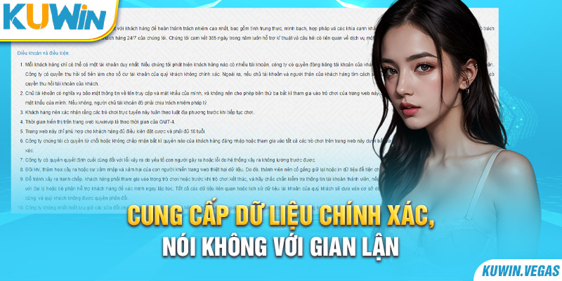 Cung cấp dữ liệu chính xác, nói không với gian lận