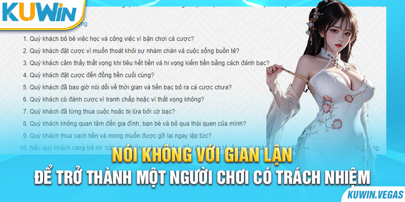 Nói không với gian lận để trở thành một người chơi có trách nhiệm